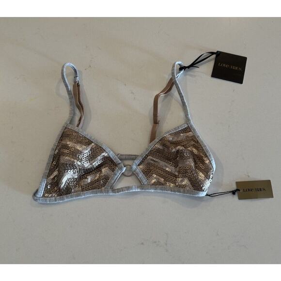 Love Haus By Beach Bunny Other - Love Haus By Beach Bunny Size XS Metallic Sequin Bralette Bra Sparkle Sexy